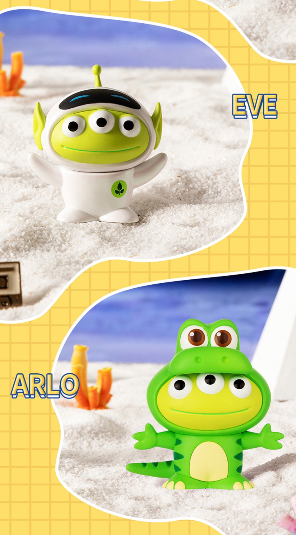 กล่องสุ่ม Miniso Alien Remix : Toy Story Little Green Men Blind Box by Herocross (Set of 9)