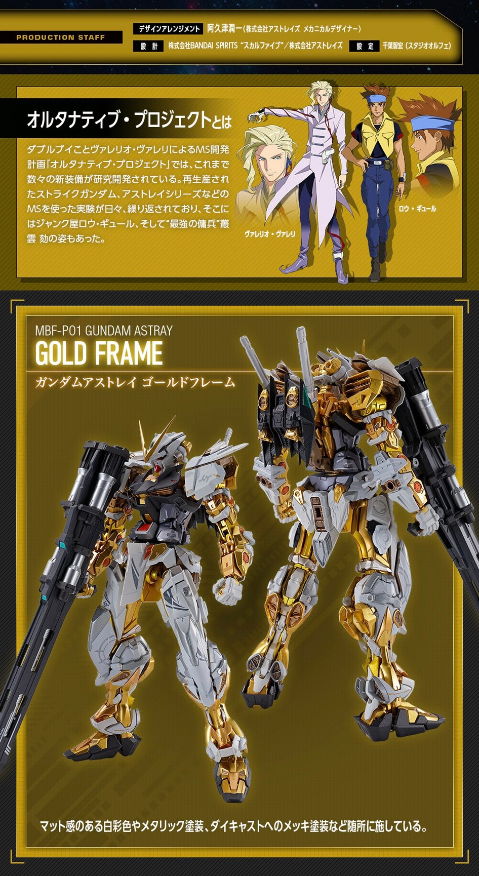 PRE-ORDER : METAL BUILD Gundam Astray Gold Frame (Alternative Strike Ver.)