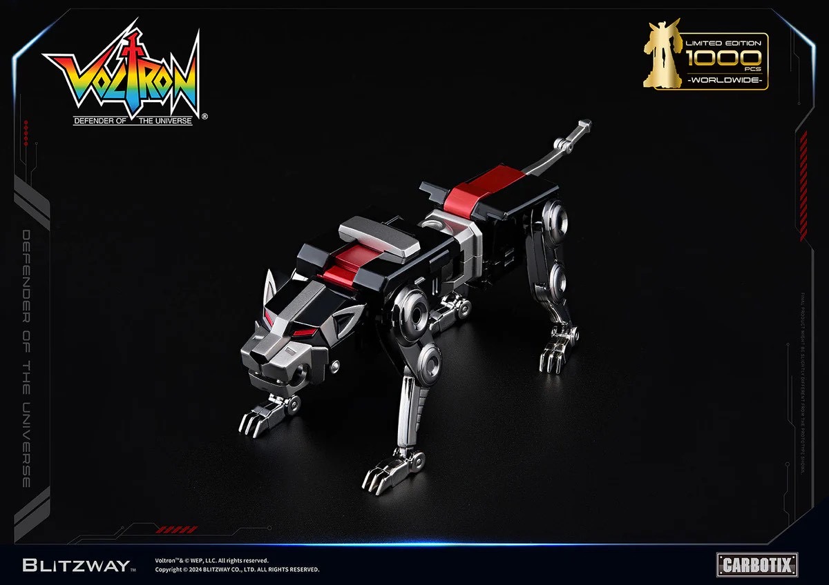 หุ่นยนต์ CARBOTIX - *Limited 1,000 pcs Worldwide* Carbotix Black Voltron & Base Complete Set by Blitzway (หุ่น+ฐาน+อาวุธเสริม) (มีกล่องน้ำตาล)