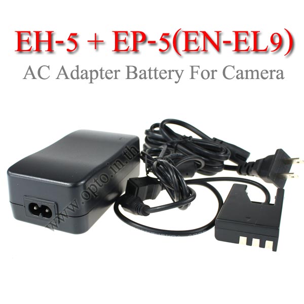 EH-5 + EP-5 AC Adapter Battery EN-EL9 for Nikon Camera D40 D60 D3000 D5000แบตเตอรี่แบบเสียบปลั๊กไฟ