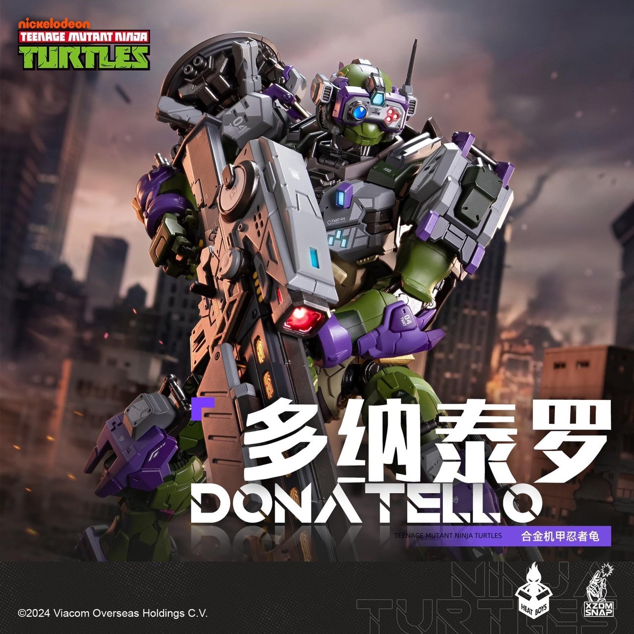 Pre-order : MechaHeat Teenage Mutant Ninja Turtles Donatello Diecast Action Figure by HeatBoys x XZOM SNAP