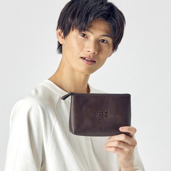 PRE-ORDER : Kamen Rider 50th No.1 Kuuga Zero-One Genuine Leather Pouch (Brown)