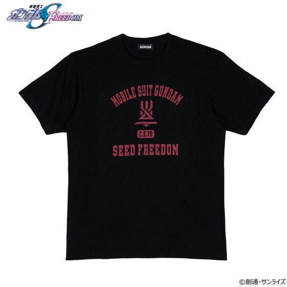 PRE-ORDER : Mobile Suit Gundam SEED FREEDOM College Design Item T-shirt (3 types)