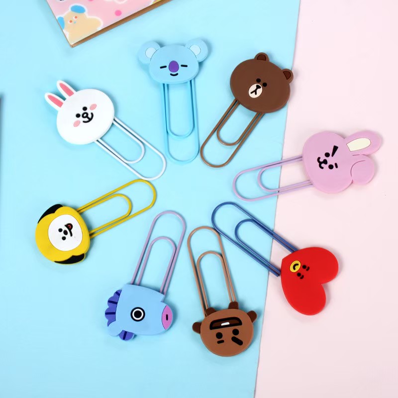 🔥🔥 คลิปหนีบกระดาษ / ที่คั่นหนังสือ BT21 & Line Friends 49฿ 🔥🔥