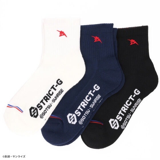 PRE-ORDER : STRICT-G "Mobile Suit Gundam" Basic Short Length Socks 3P Set