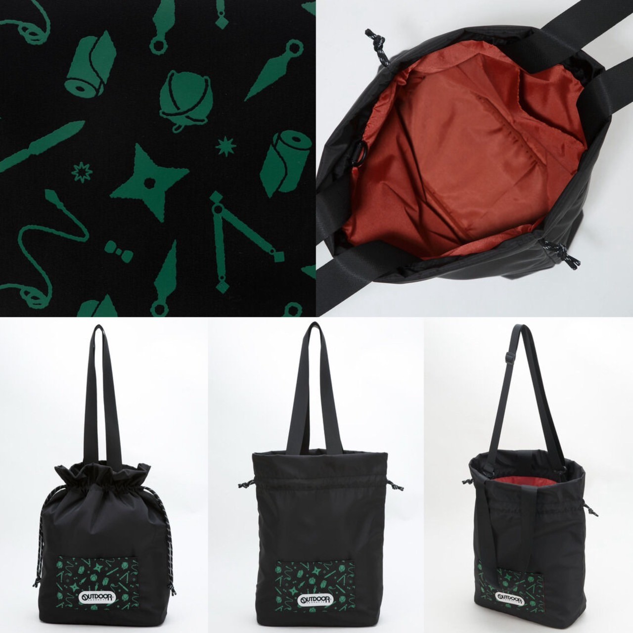 PRE-ORDER : Nintama Rantaro the Movie x OUTDOOR 2way Drawstring Tote
