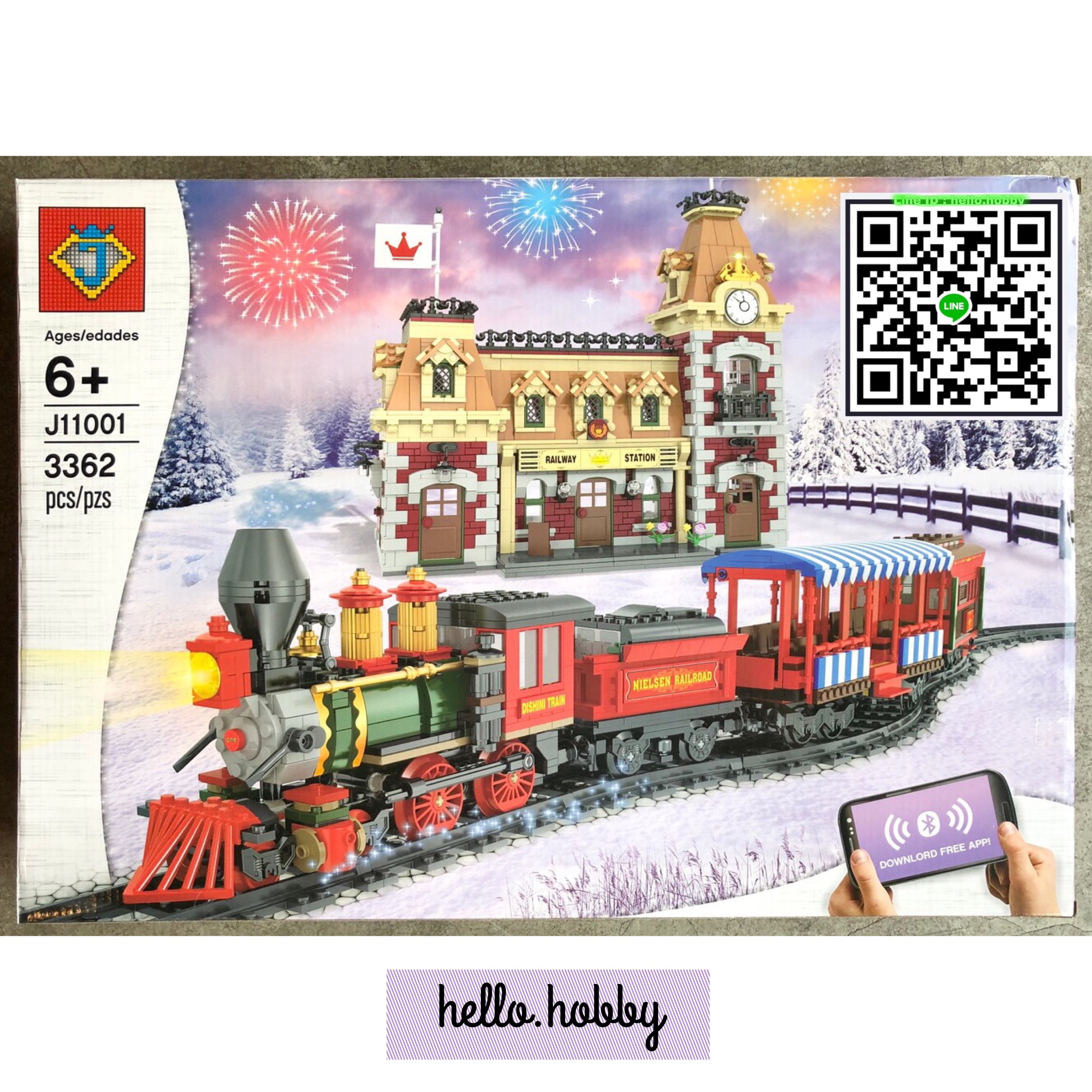 J 11001 Disney Train and Station 3362pcs (บังคับได้ มีรางให้ ไม่มีมินิฟิก)