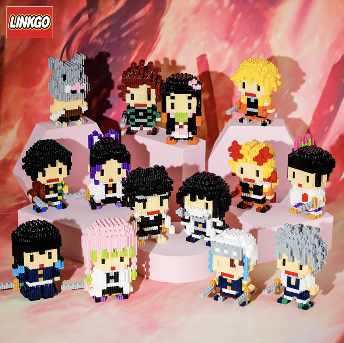 Linkgo 68284-68291 ,68301-68306 Dragon Slayer : Kimetsu no Yaiba (แบบเฟือง)