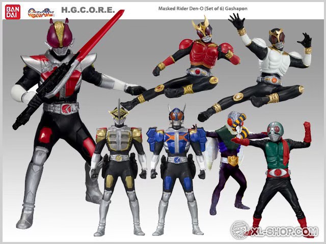 H.G.C.O.R.E. HG Core Kamen Rider Part 2 ~Kamen Rider Den-O Konnichi~ Gashapon by Bandai (Set of 6)