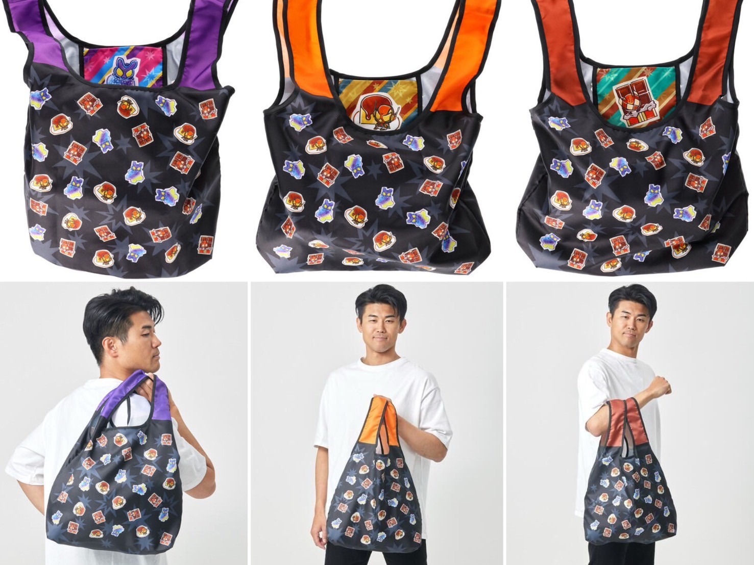 PRE-ORDER : KAMEN RIDER GAVV Sweets Deformed Pocket Storage Eco Bag All 3 Types