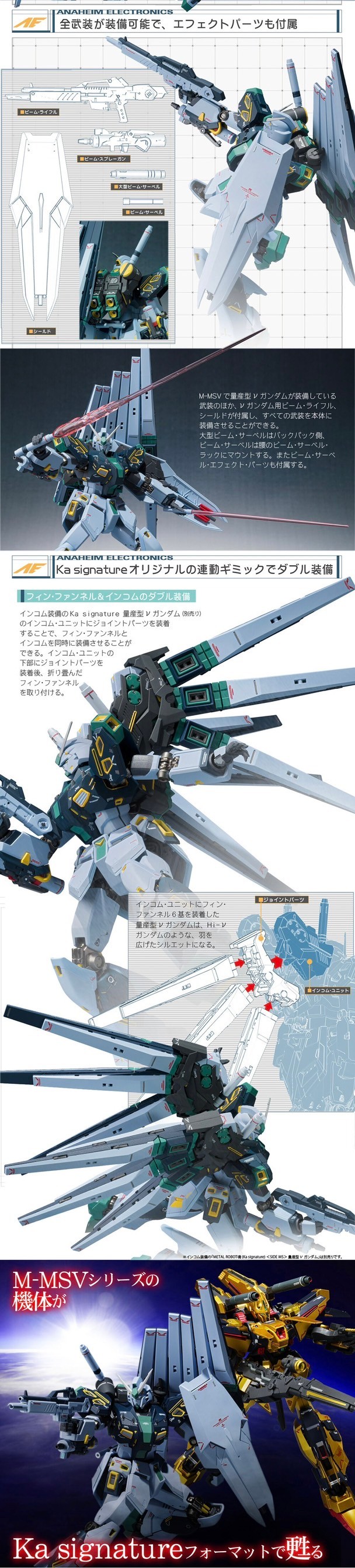 PRE-ORDER : METAL ROBOT SPIRITS (Ka signature) <SIDE MS> Mass-Production Nu Gundam (Fin Funnel Equipped)