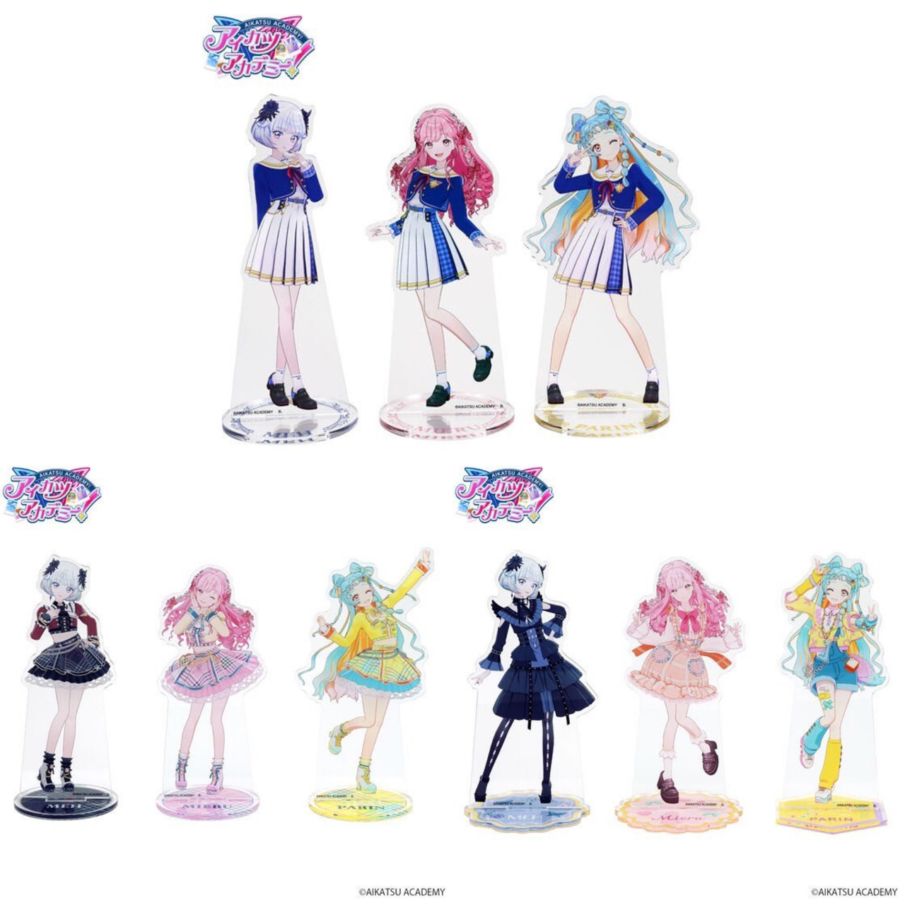 PRE-ORDER : Aikatsu Academy! Acrylic Stand Uniform ver. / School Dress ver. / Private Server ver.