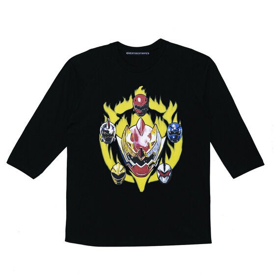 PRE-ORDER : Bakuryu Sentai Abaranger x OVER THE STRiPES (Over the Stripes) 3/4 Sleeve T-shirt