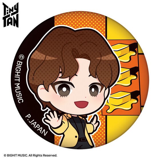 PRE-ORDER : TinyTAN Fluffy Can Badge Butter