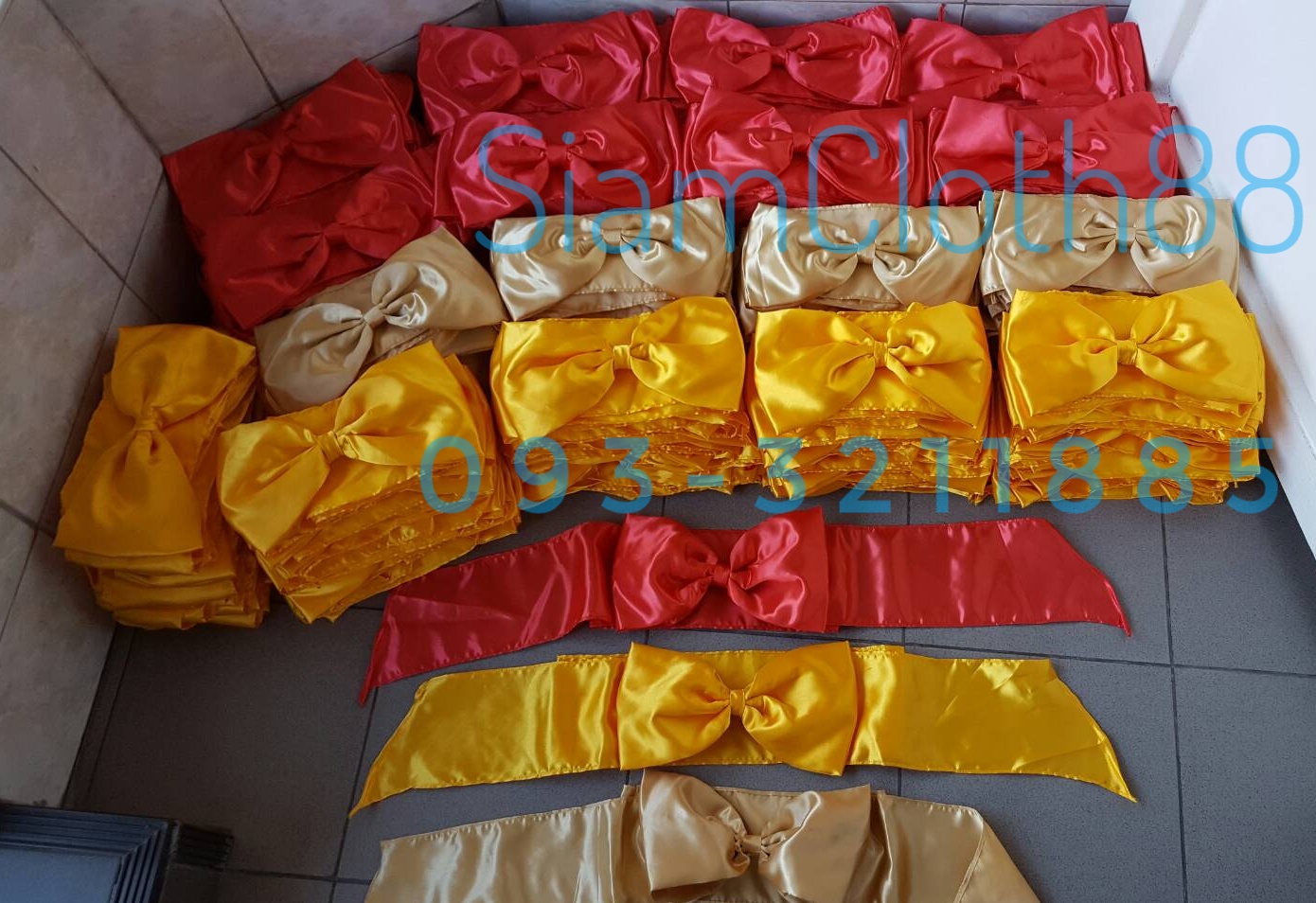 โบว์สำเร็จรูป เนื้อผ้าต่วน