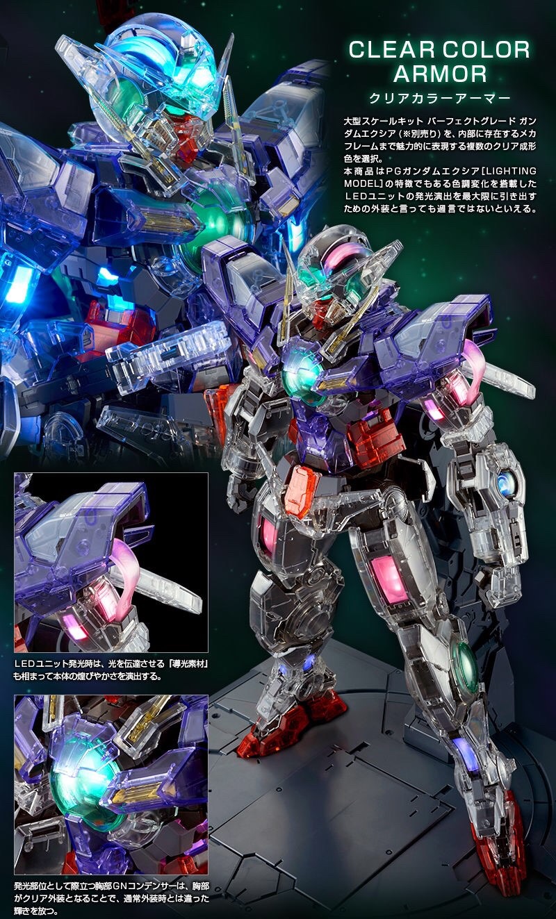 PRE-ORDER : PG 1/60 CLEAR COLOR BODY FOR GUNDAM EXIA PLASTIC MODEL