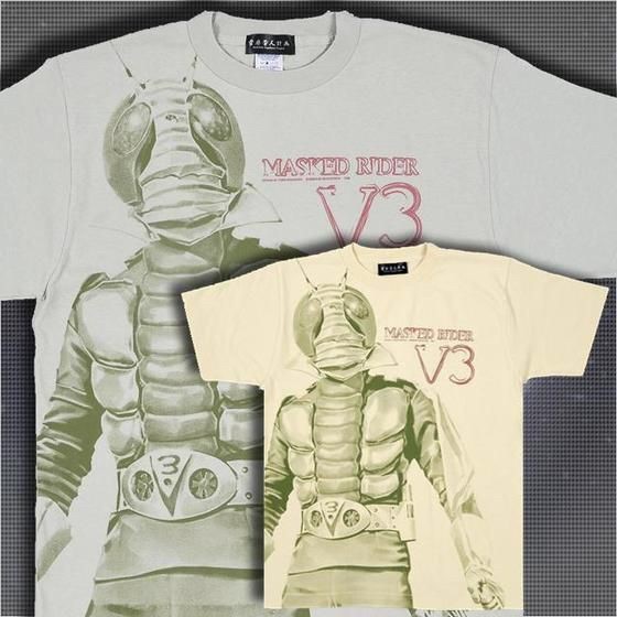 PRE-ORDER : Yoshihito Sugawara Project Kamen Rider V3 Big Print T-shirt (Natural Beige Size S)