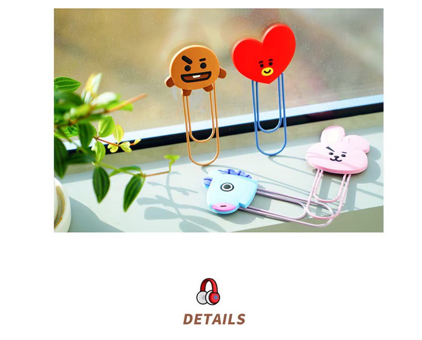 🔥🔥 คลิปหนีบกระดาษ / ที่คั่นหนังสือ BT21 & Line Friends 49฿ 🔥🔥