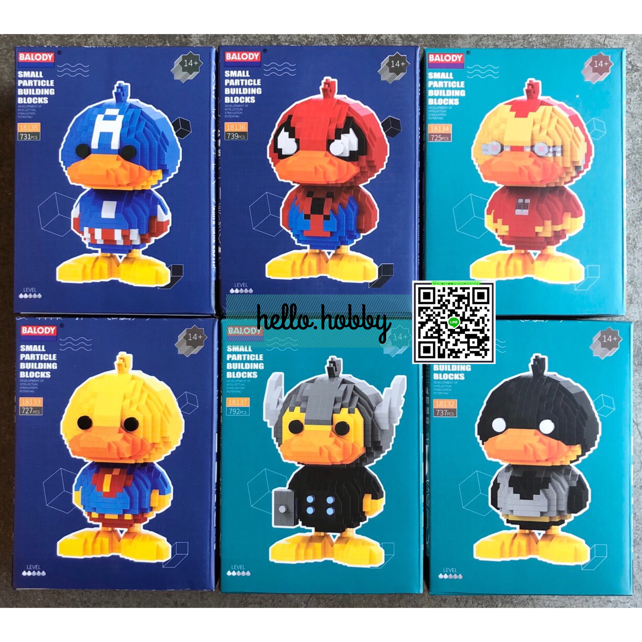 Balody 18132-18137 Duckbill Boy in Avengers Costume