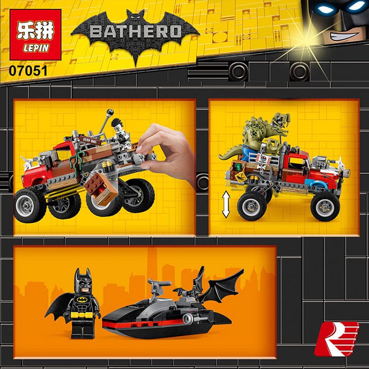Lepin 07051 The Batman Killer Croc Tail-Gator 480pcs