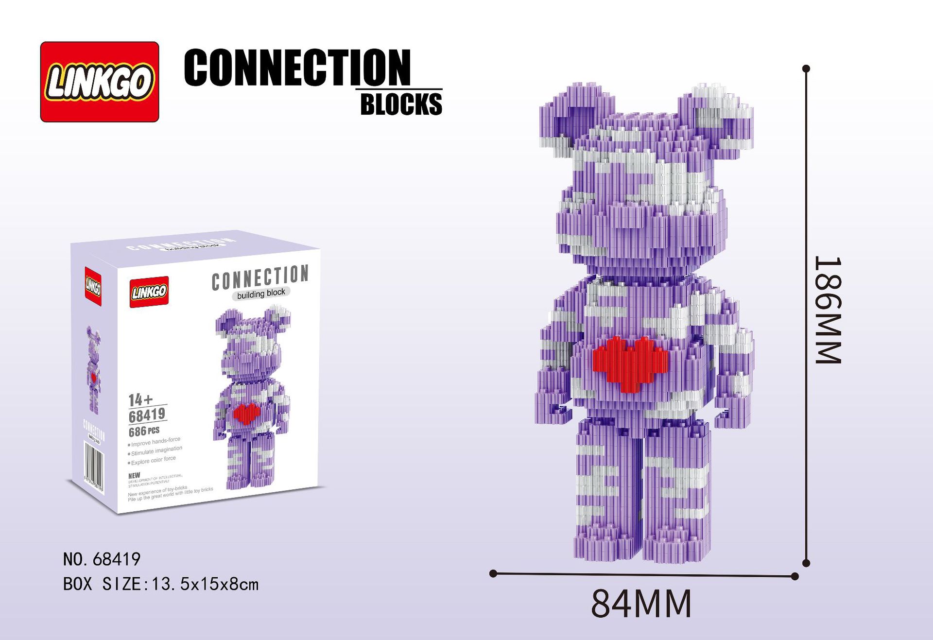 Linkgo 68395-68400 Bearbrick
