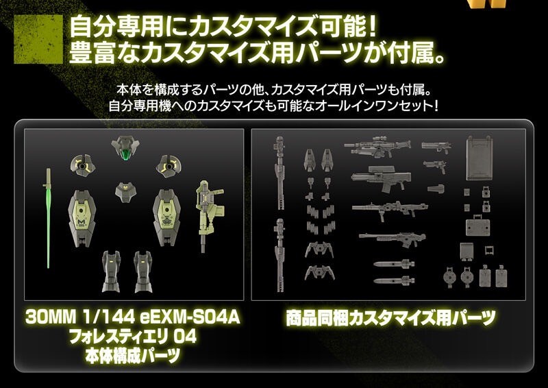 PRE-ORDER : 30MM 1/144 eEXM-S04A Forestieri 04 Plastic Model