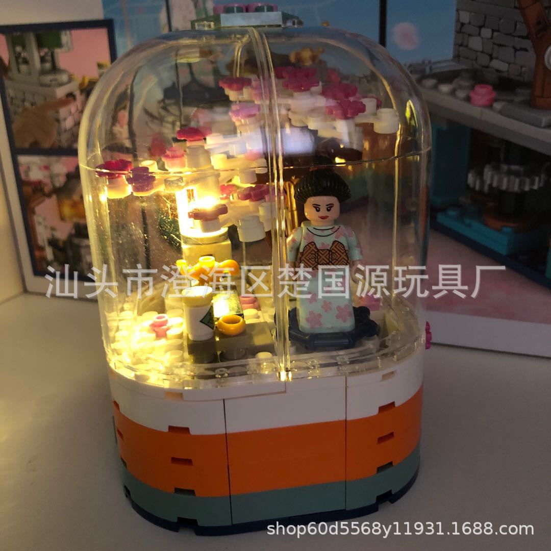 Sembo Block 601077 Japanese mini street Cherry Blossom 259pcs (มีไฟ)