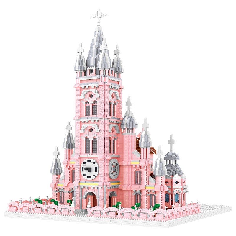 Zhe gao LZ 8052 Ho Chi Minh Pink Church 7017pcs