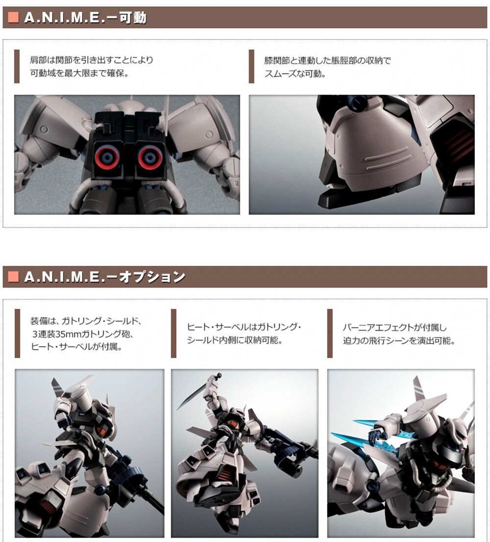 PRE-ORDER : Robot Spirit <SIDE MS> MS-07H-8 Gouf Flight Type ver. A.N.I.M.E.