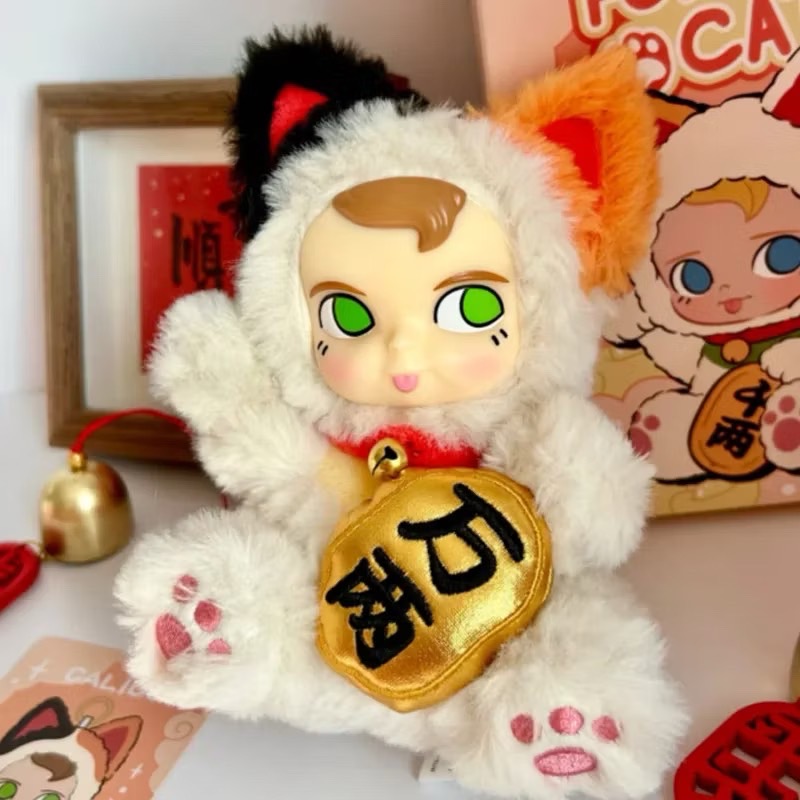 ตุ๊กตาพวงกุญแจ ลิขสิทธิ์แท้ - SAMSAM Fortune Lucky Cat Series Plush Pendant Keychain by Paws Nova