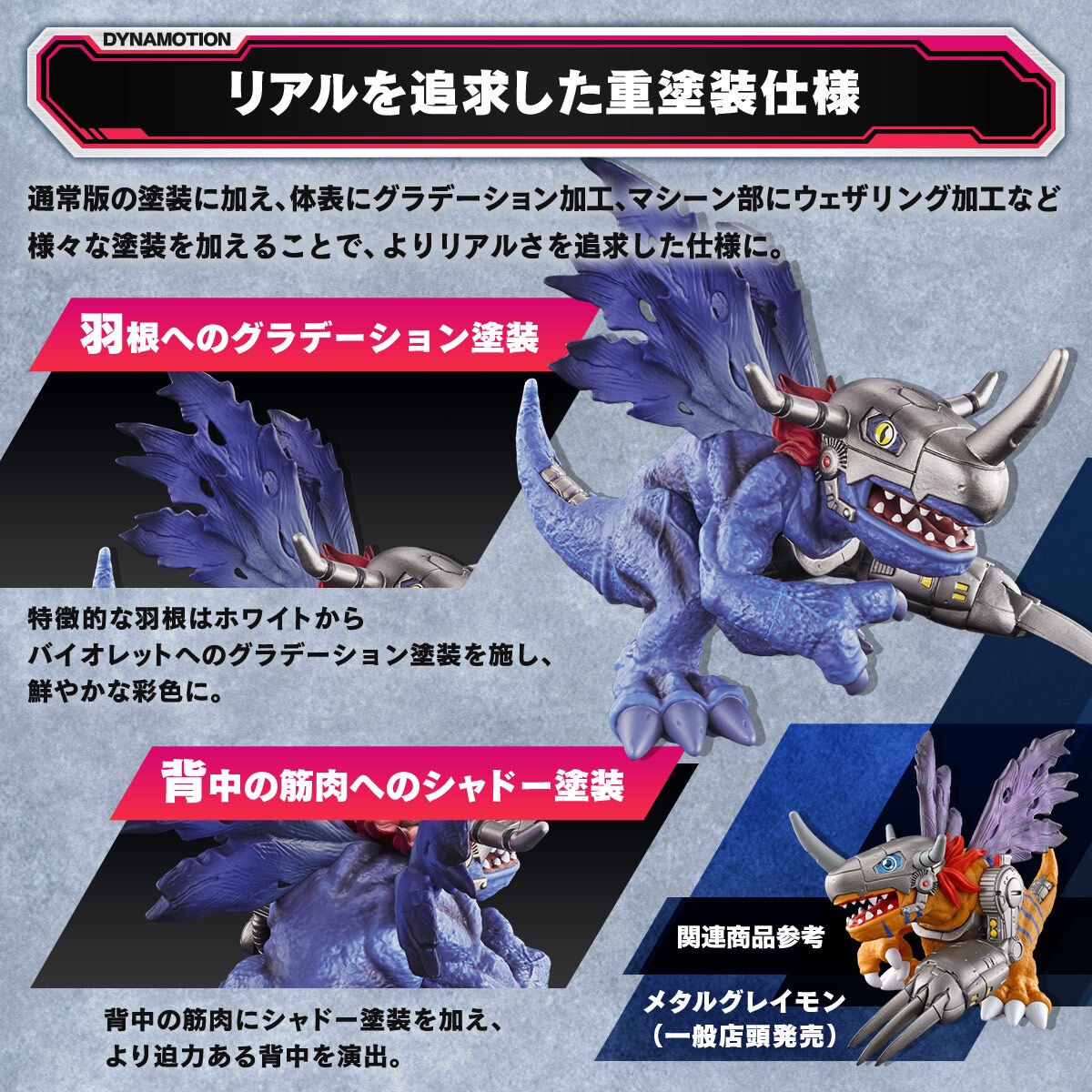 PRE-ORDER : Digimon Adventure 02 Dynamotion [Heavy Painted Version] MetalGreymon (Blue)