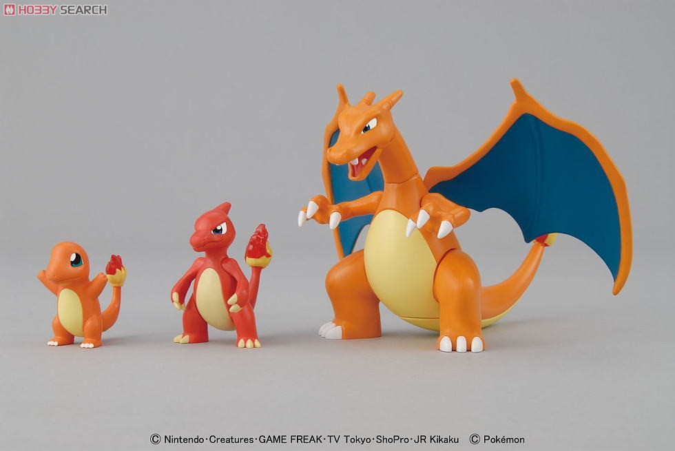 Pokemon Plastic Model Collection No.29 Lizardon Evolution Set by Bandai