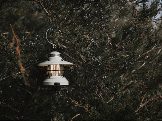 Barebones Edison Mini Lantern Vintage White