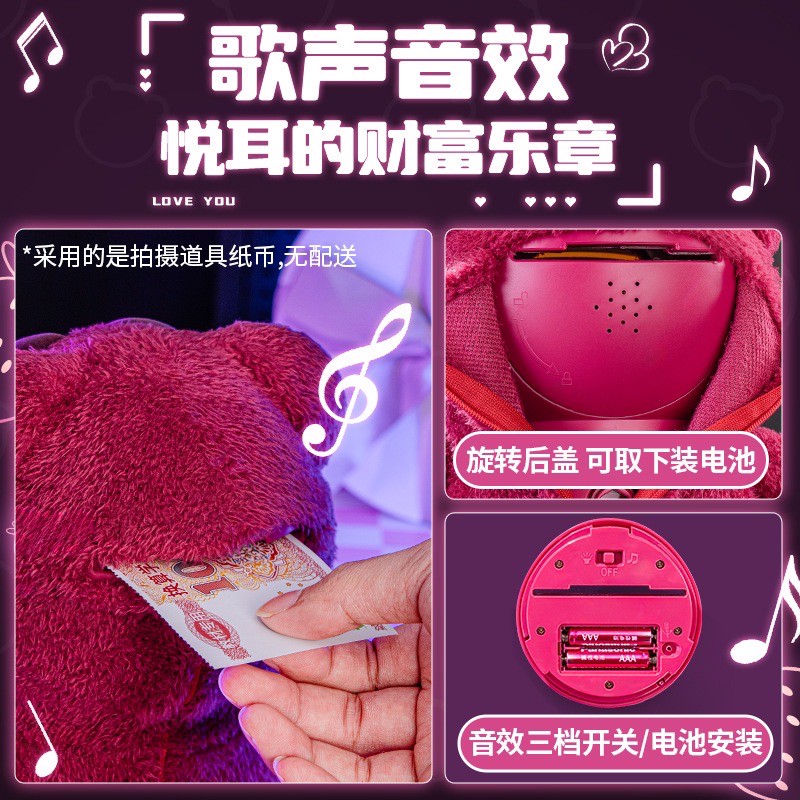 กระปุกออมสิน ลิขสิทธิ์แท้ Disney - Toy Story - Lotso Strawberry Bear Piggy Bank