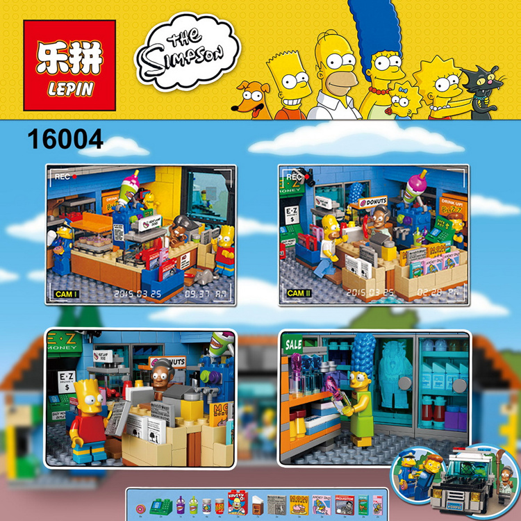 Lepin 16004 The Simpsons Kwik-E-Mart 2220pcs