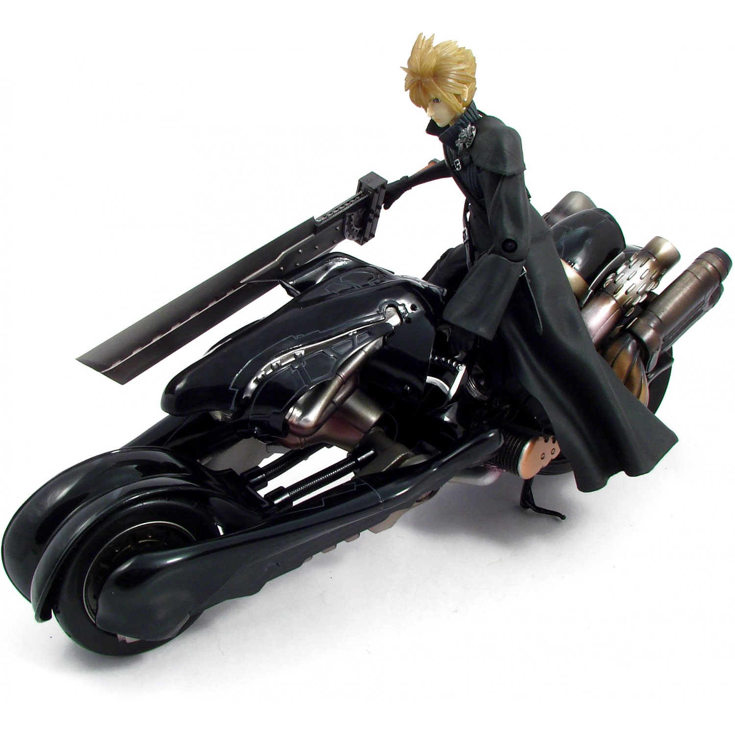 Final Fantasy VII Advent Children Play Arts Cloud Strife & Fenrir Motorcycle Action Figure Deluxe Set by Square Enix