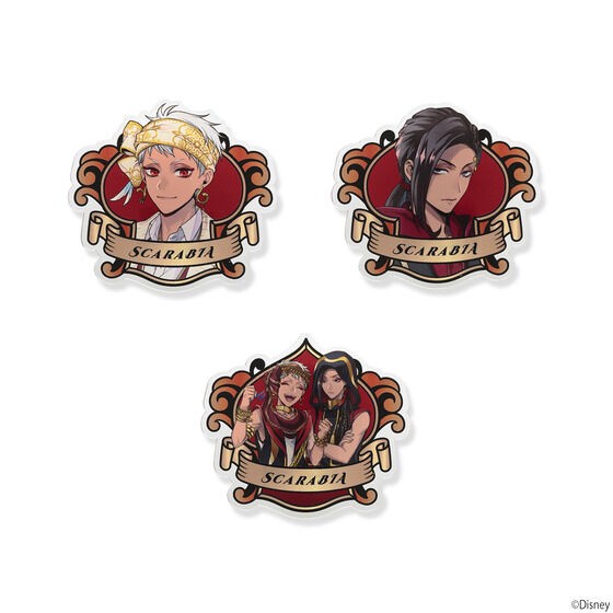 PRE-ORDER : Hapikuro! Disney Twisted Wonderland Uniform Pattern Acrylic Badge (29 random types in total)