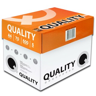 กระดาษถ่ายเอกสาร A4 70แกรม ส้ม (แพ็ค5รีม) Quality Quality