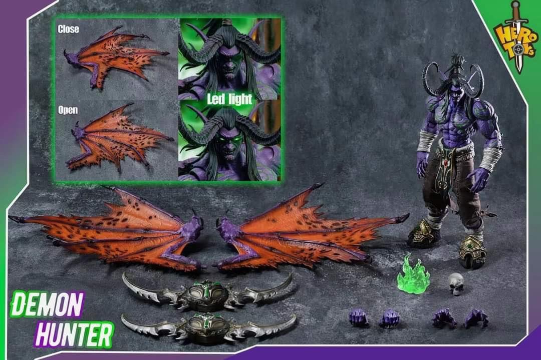 Pre-order : World of Warcraft 1/10 Demon Hunter Illidan Stormrage Action Figure by Hero Toys