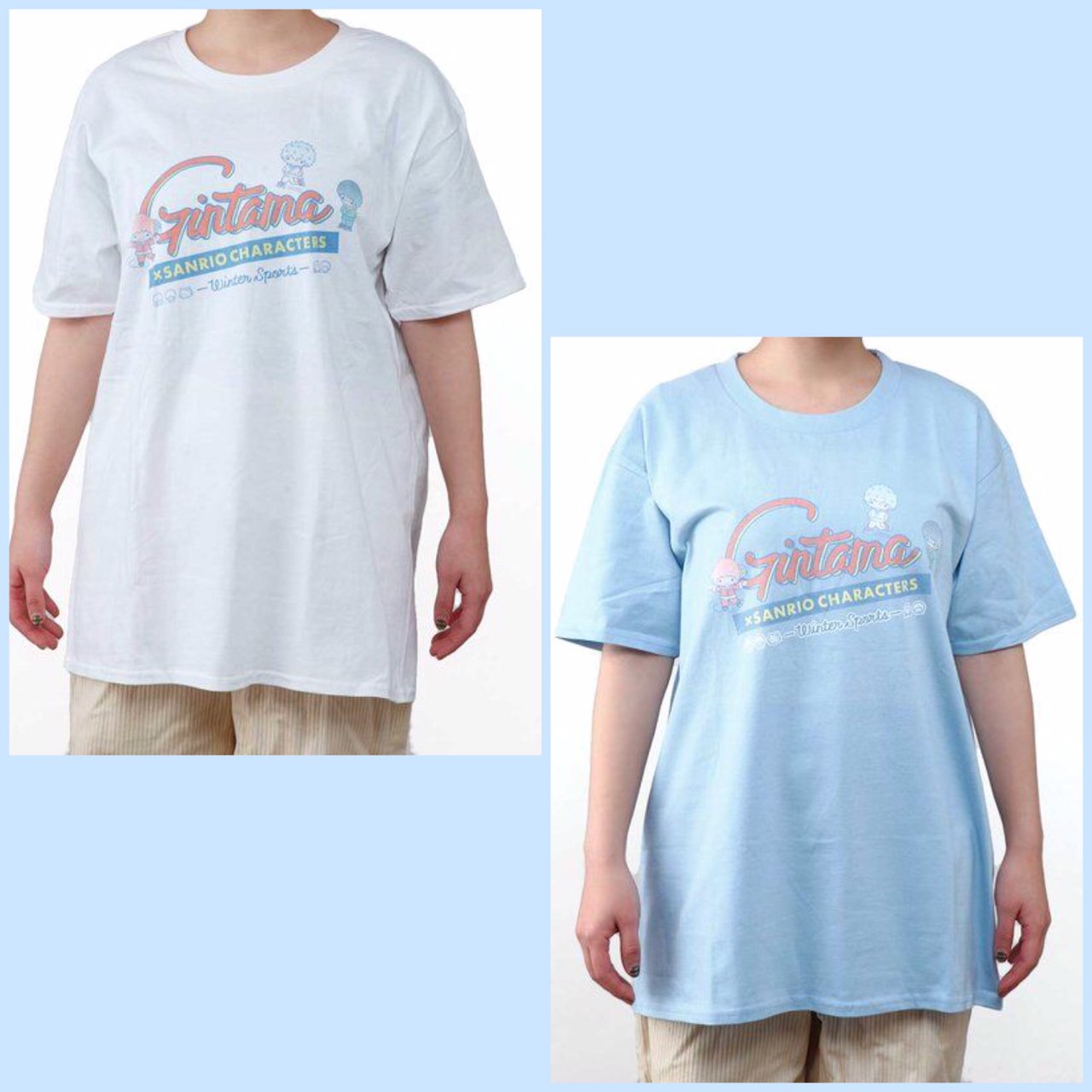 PRE-ORDER : Gintama x Sanrio Characters T-shirt ~Skating~