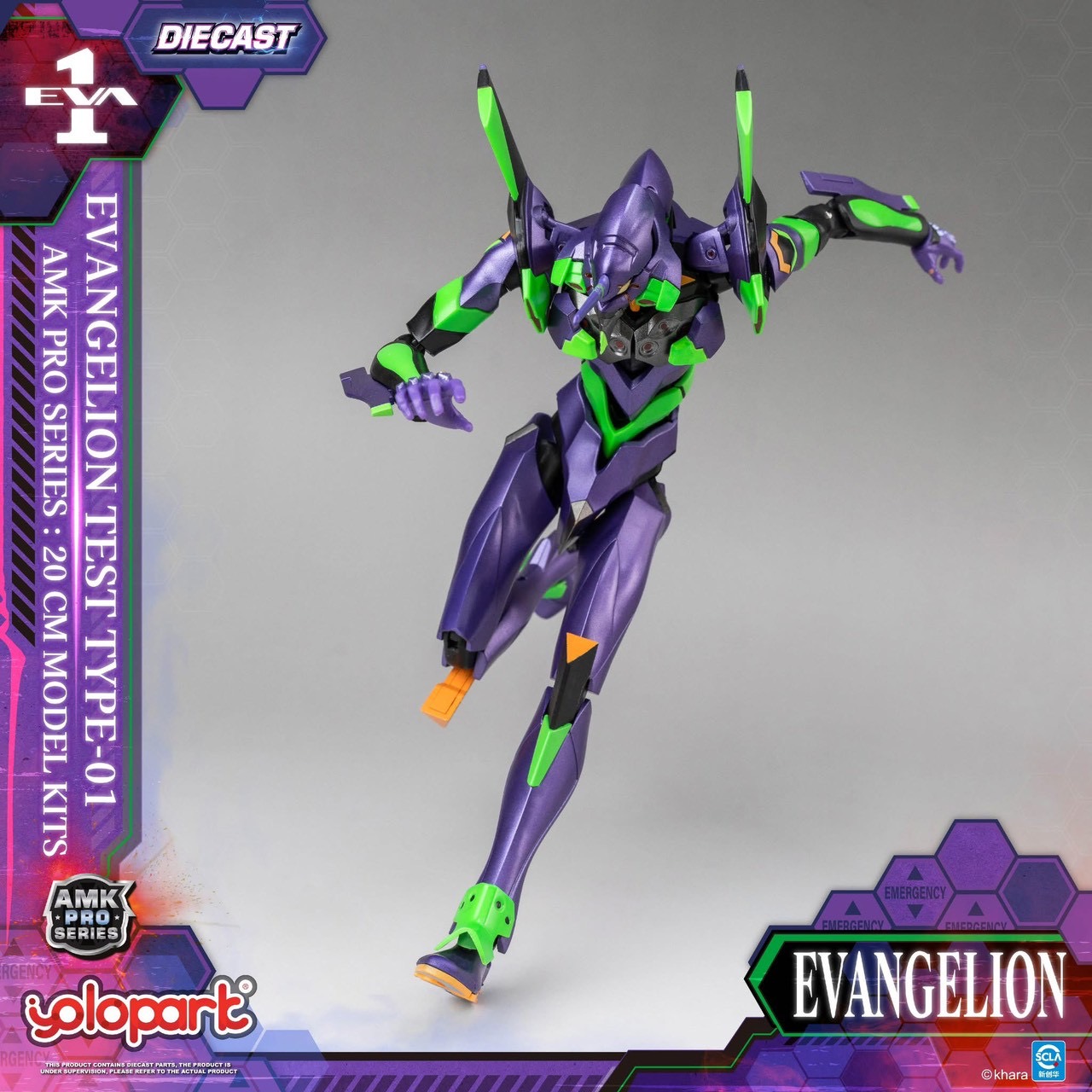 Pre-order : AMK PRO Series Evangelion EVA-01 TEST TYPE Model Kit by Yolopark