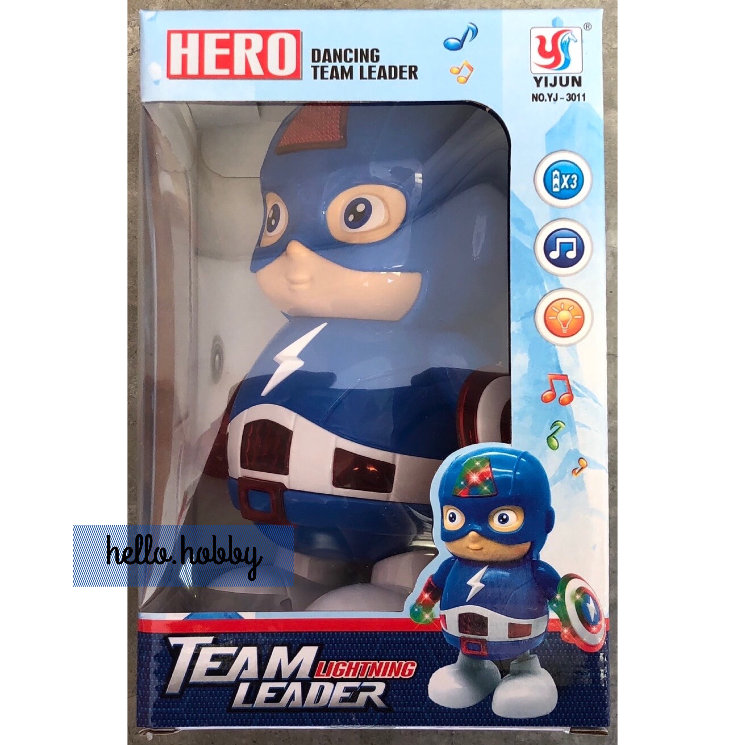 Captain America Hero Dancing Team Leader with Music & Light