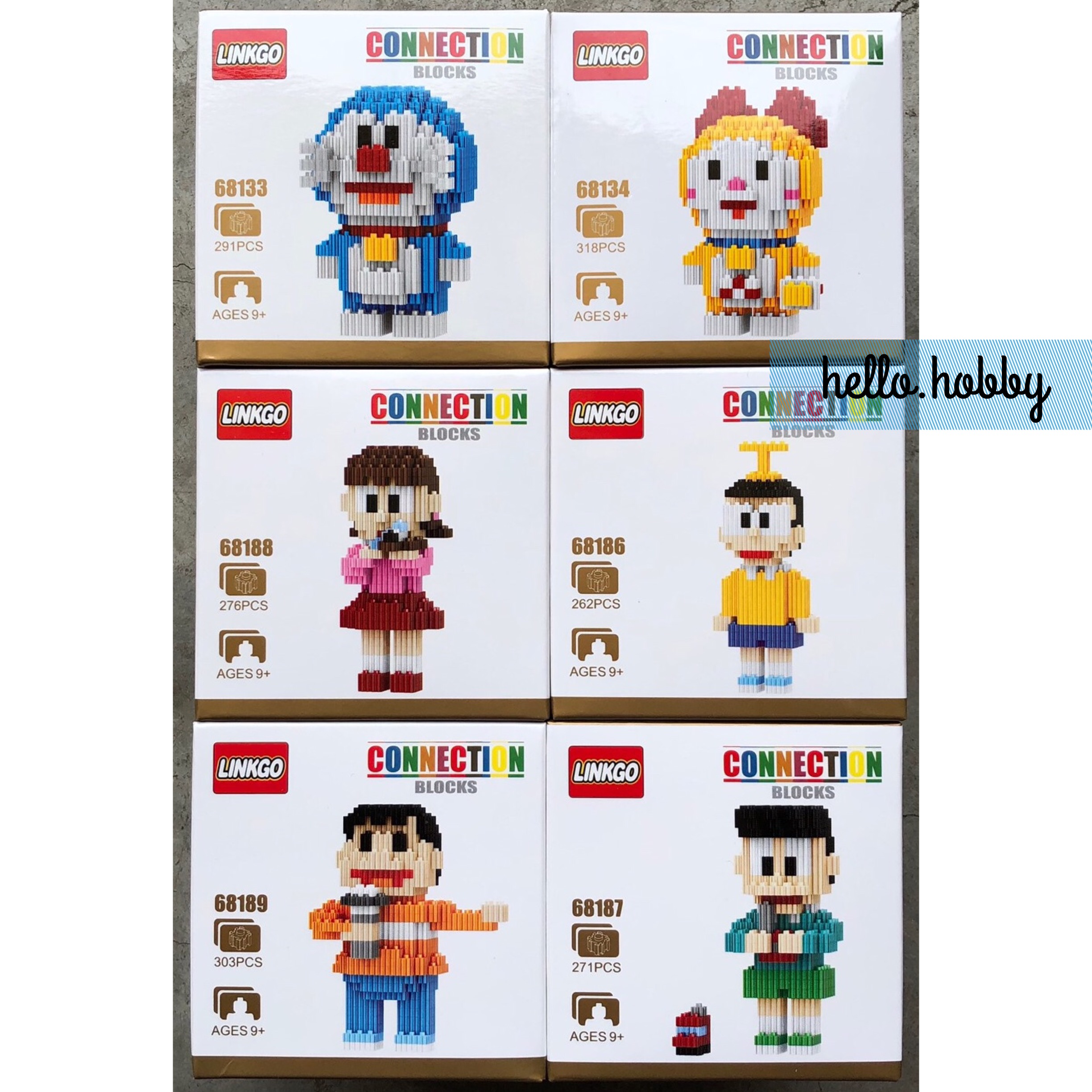 Linkgo 68133-68134, 68186-68189 Doraemon & friends (แบบเฟือง)