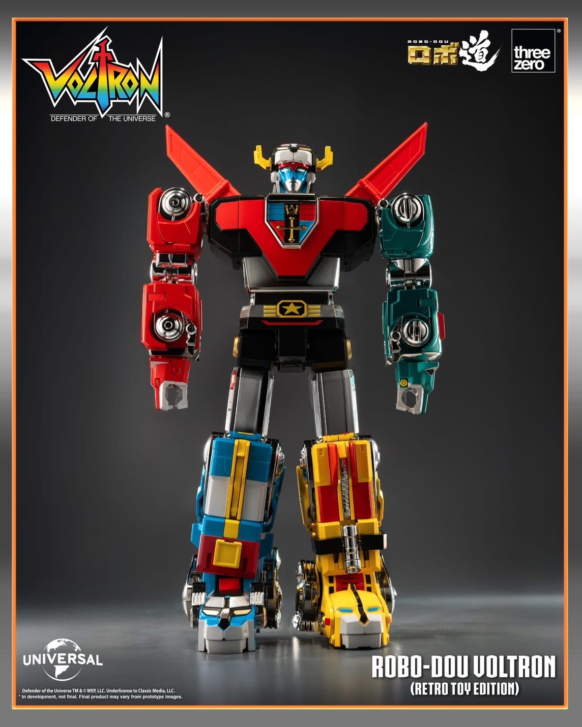 Pre-order : Voltron: Defender of the Universe ROBO-DOU Voltron (Retro Toy Edition) by Threezero