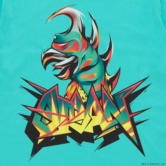 PRE-ORDER : Godzilla Gigan Illustration Long T-shirt B Type Black / Blue