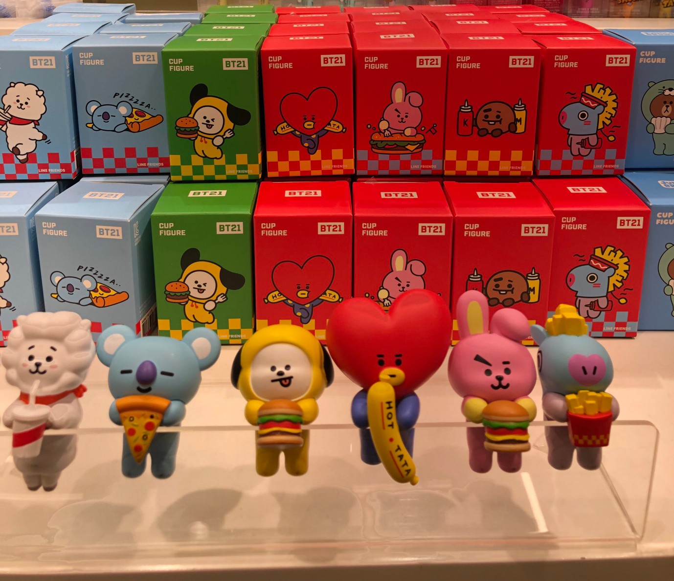 ฟิกเกอร์ เกาะแก้ว BT21 Cup Rim BITE Series by Line Friends (Cooky, RJ,Tata,Mang)