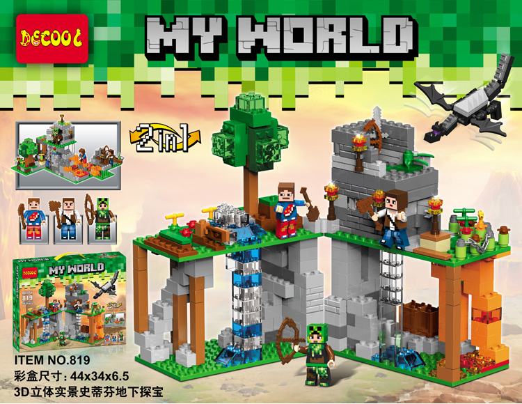Decool 819 Minecraft 3D Real Underground Treasure 453pcs