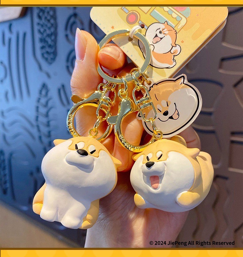 พวงกุญแจ เจ้าหมาชิบะ ลิขสิทธิ์แท้ Shiba - The daily life of Achai Goji Series Keychain Pendant by Baimao