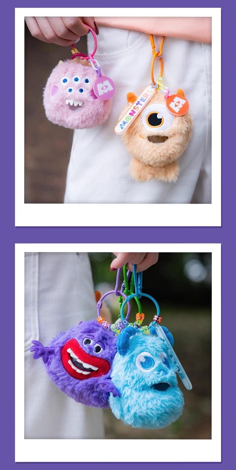 พวงกุญแจ ที่ห้อยกระเป๋า Squichy - Monster University Plush Pinch Pendant by Mango Chaowan