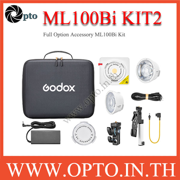 GODOX ML100Bi Kit2 100W 2800-6500K Handheld COB LED Video Light ML100 ไฟLED สปอร์ตไลท์สำหรับวีดีโอ2สี